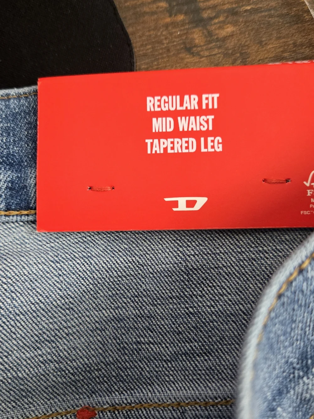 NWT Diesel 2005 D-Fining Jeans Men W33 L32 Regular Fit Tapered Blue Denim Stretc